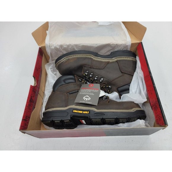 W10847 Mens Boots Wolverine Waterproof Steel Toe Alloy Brown Leather Sz 10.5 M - Picture 4 of 11